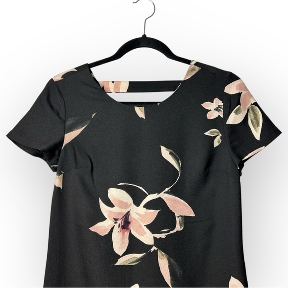 Dynamite Black Floral Mini Dress XS - Picture 3 of 6